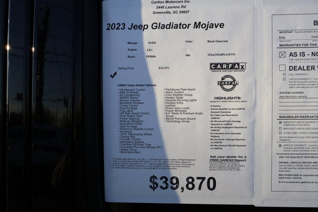 2023 Jeep Gladiator Mojave