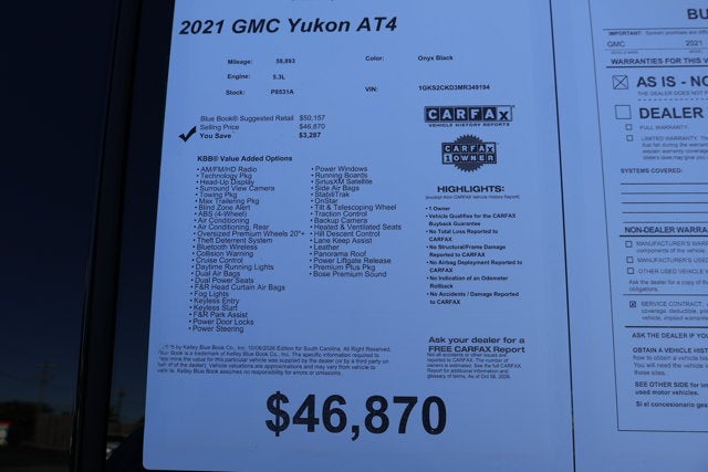 2021 GMC Yukon AT4