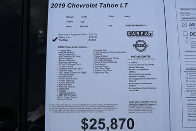 2019 Chevrolet Tahoe LT