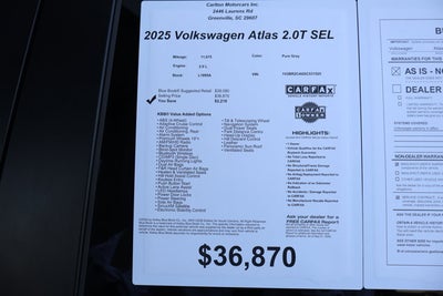 2025 Volkswagen Atlas 2.0T SEL