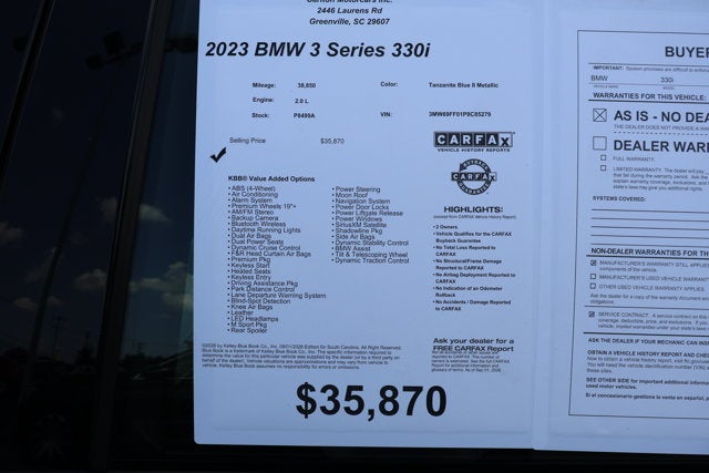 2023 BMW 3 Series 330i