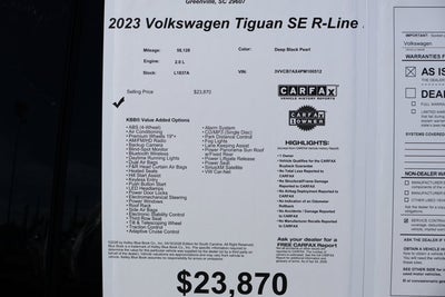 2023 Volkswagen Tiguan SE R-Line Black