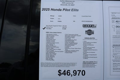 2025 Honda Pilot Elite