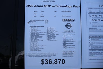 2023 Acura MDX w/Technology Package