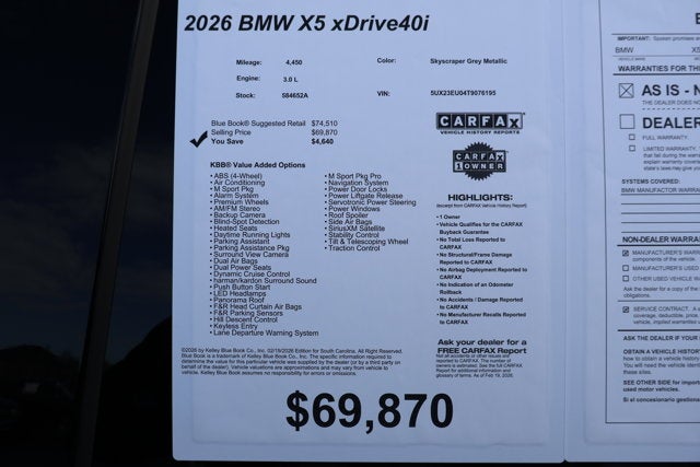 2026 BMW X5 xDrive40i