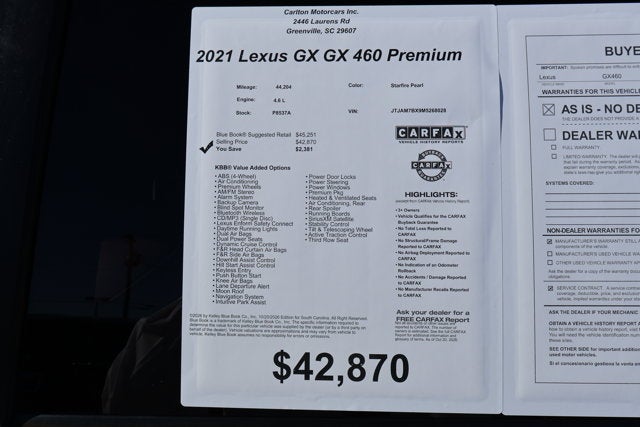 2021 Lexus GX GX 460 Premium