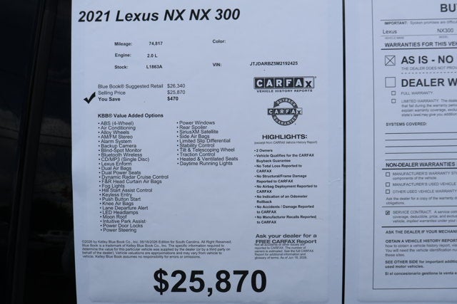 2021 Lexus NX NX 300