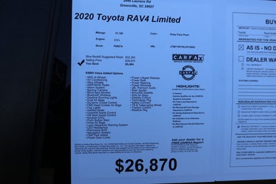 2020 Toyota RAV4 Limited