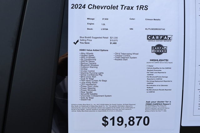 2024 Chevrolet Trax 1RS
