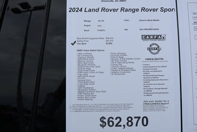 2024 Land Rover Range Rover Sport SE