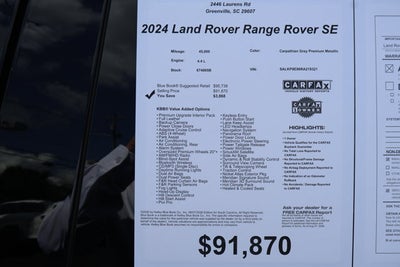 2024 Land Rover Range Rover SE