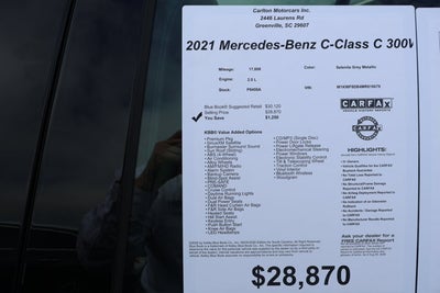 2021 Mercedes-Benz C-Class C 300W