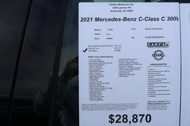 2021 Mercedes-Benz C-Class C 300W