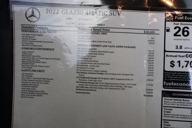 2022 Mercedes-Benz GLA GLA 250W4