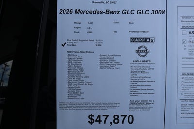 2026 Mercedes-Benz GLC GLC 300W