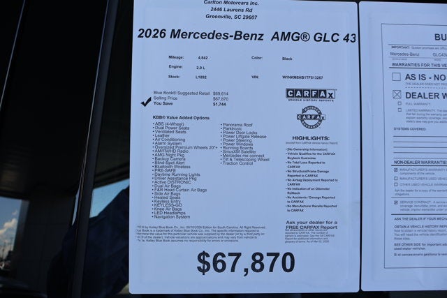 2026 Mercedes-Benz GLC AMG® GLC 43W4