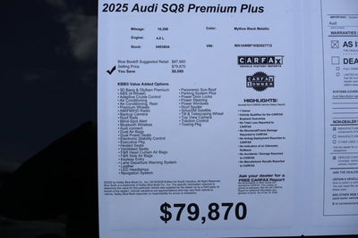 2025 Audi SQ8 Premium Plus