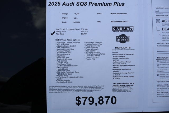 2025 Audi SQ8 Premium Plus