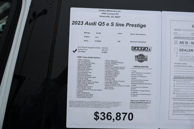 2023 Audi Q5 e S line Prestige