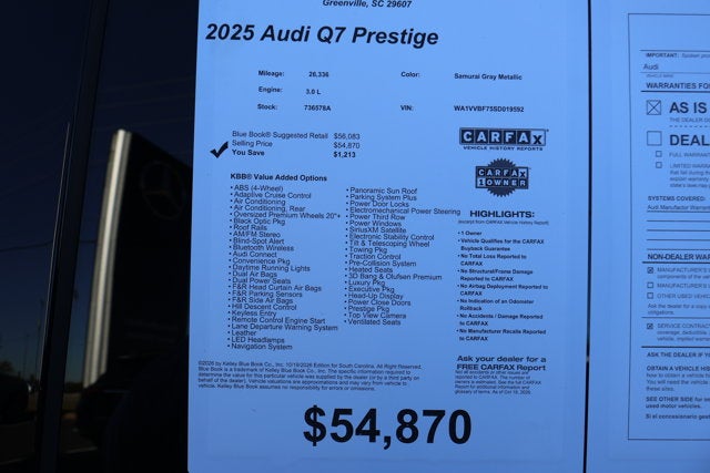 2025 Audi Q7 Prestige