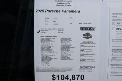 2025 Porsche Panamera Base